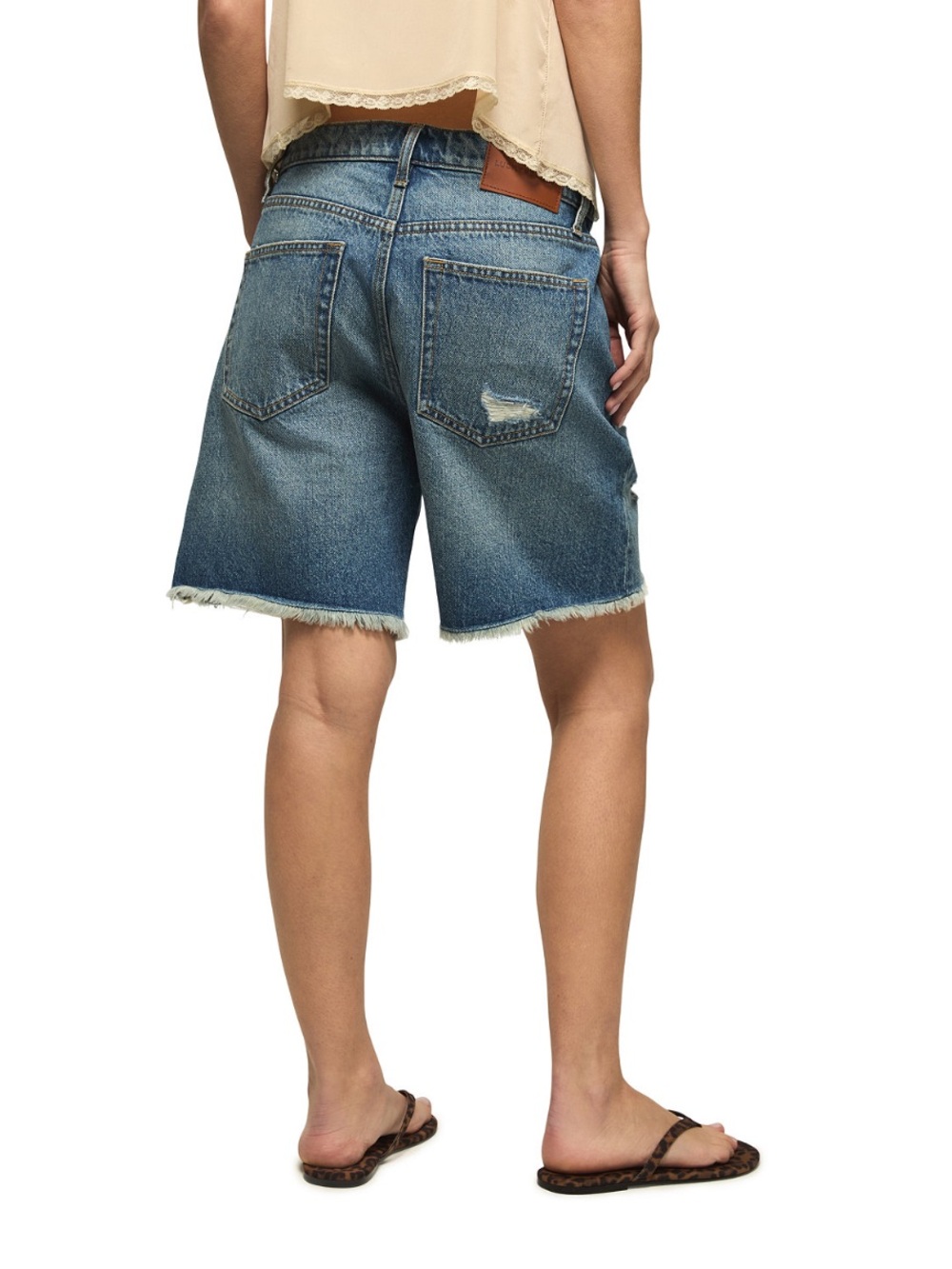 🌀Lucky Brand NWT Distressed Denim Shorts - Blue - Picture 4 of 12